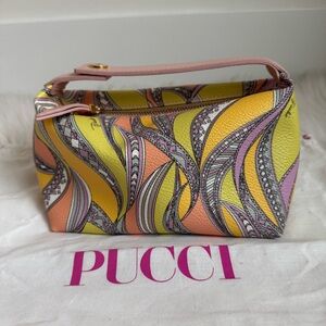 Authentic leather Emilio pucci mini pouch bag